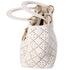 Christian Dior Lady Dior Medium Bag Handbag Cream Leather Studded
